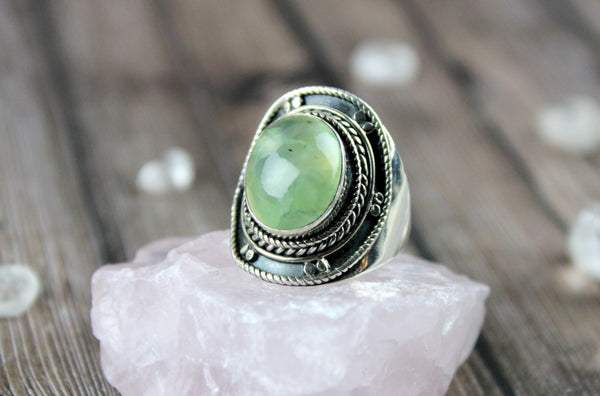 Prehnite Ring Size 9