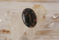 Rhodonite In Quartz Cabochons