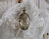Rutilated Quartz In Sterling Silver Pendant