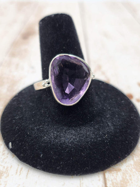 Faceted Amethyst Ring