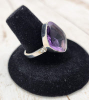 Faceted Amethyst Ring