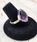 Faceted Amethyst Ring