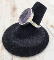 Faceted Amethyst Ring