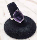 Faceted Amethyst Ring