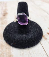 Faceted Amethyst Ring