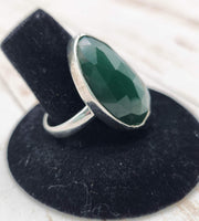 Green Chalcedony Ring