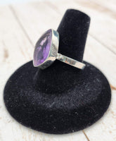 Faceted Amethyst Ring