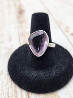 Faceted Amethyst Ring