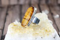 Tigers Eye Ring Size 9