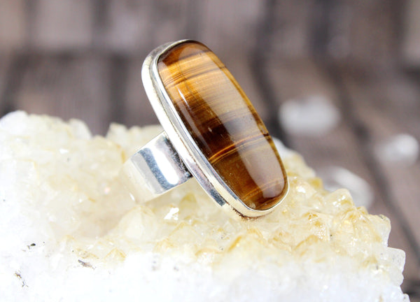 Tigers Eye Ring Size 9